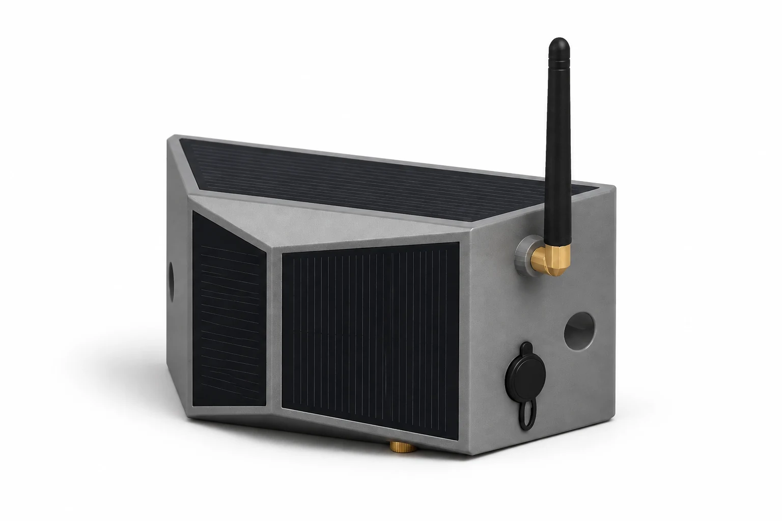 X-8 wireless monitoring node with integrated solar panels